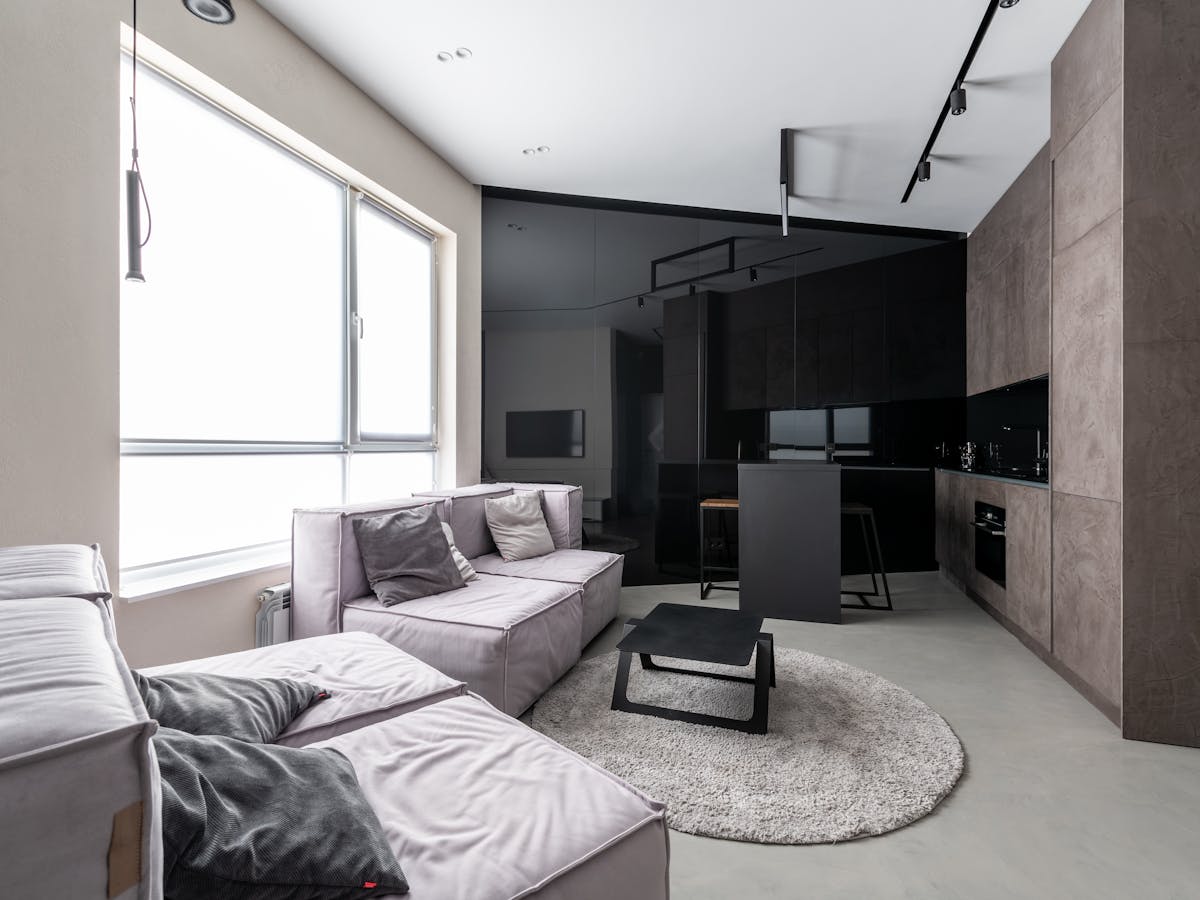 Clean apartment living room after professional cleaning